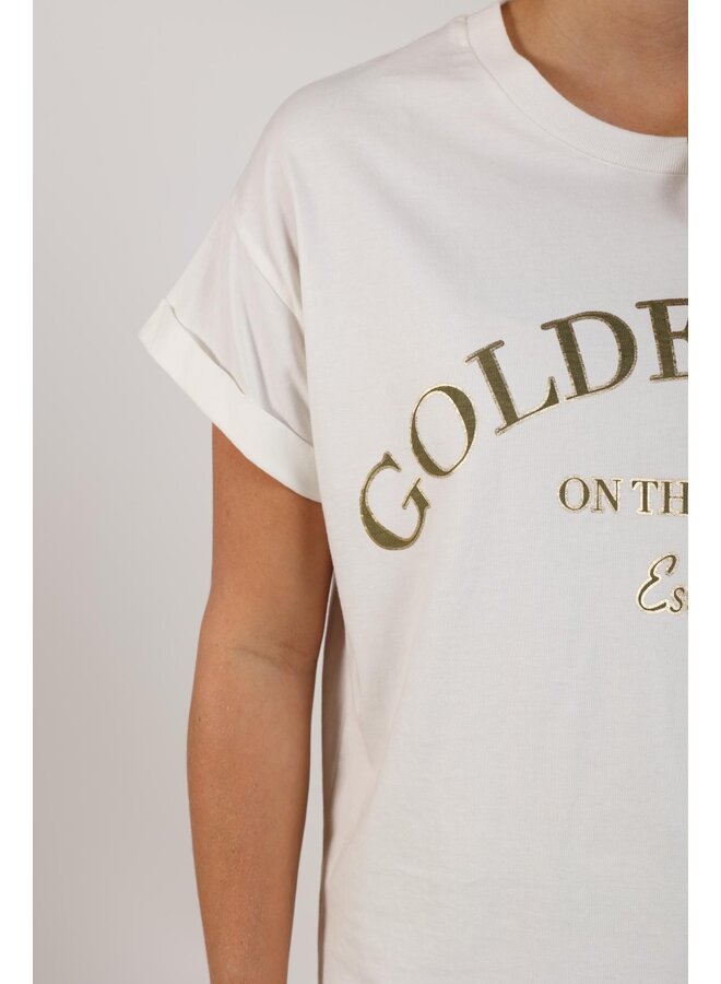 NKS04023 281 Nukus Sanne Shirt Golden Days Offwhite/Army