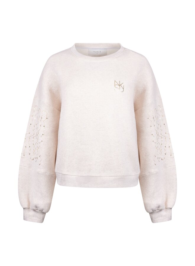 NKS03067 54 Nukus Rami Pullover Sand Melange