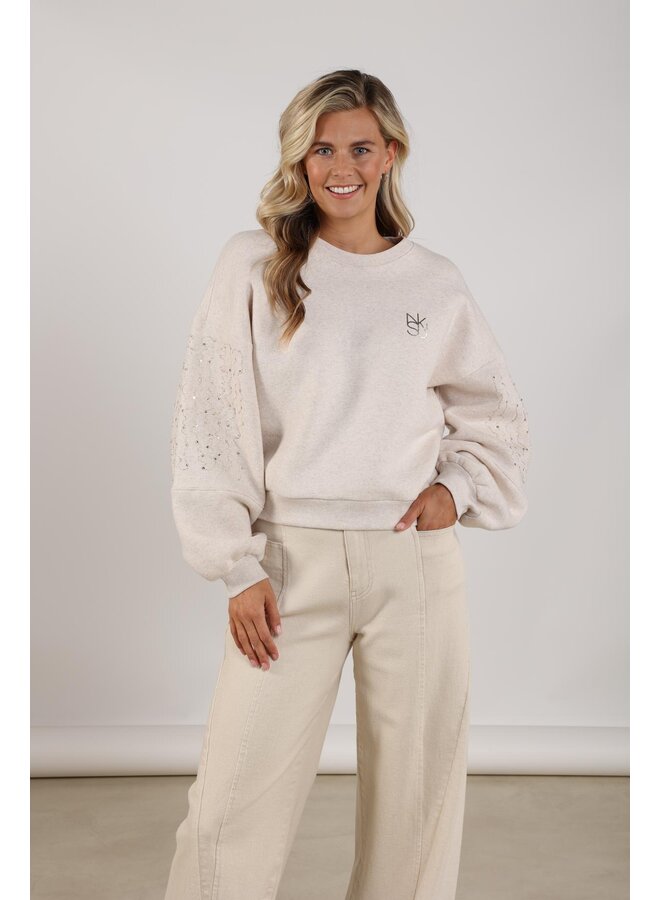 NKS03067 54 Nukus Rami Pullover Sand Melange