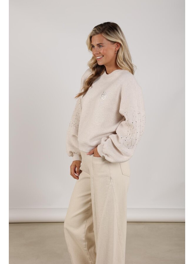 NKS03067 54 Nukus Rami Pullover Sand Melange