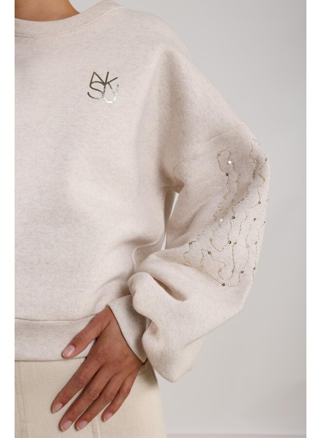 NKS03067 54 Nukus Rami Pullover Sand Melange