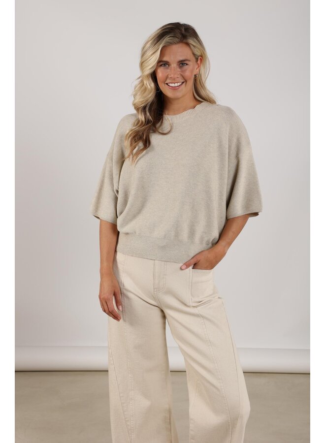 NKS03057 9 Nukus Winnie Pullover Lurex Sand