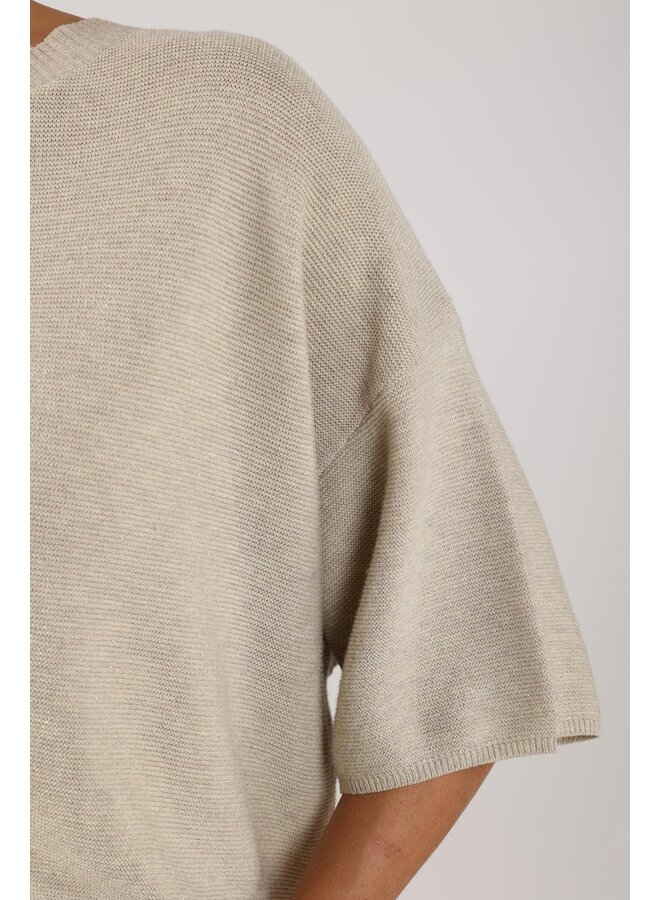 NKS03057 9 Nukus Winnie Pullover Lurex Sand