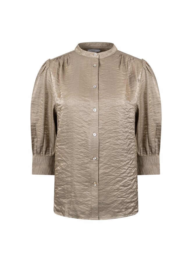 NKS02231 350 Nukus Lilly Blouse Shiny Army