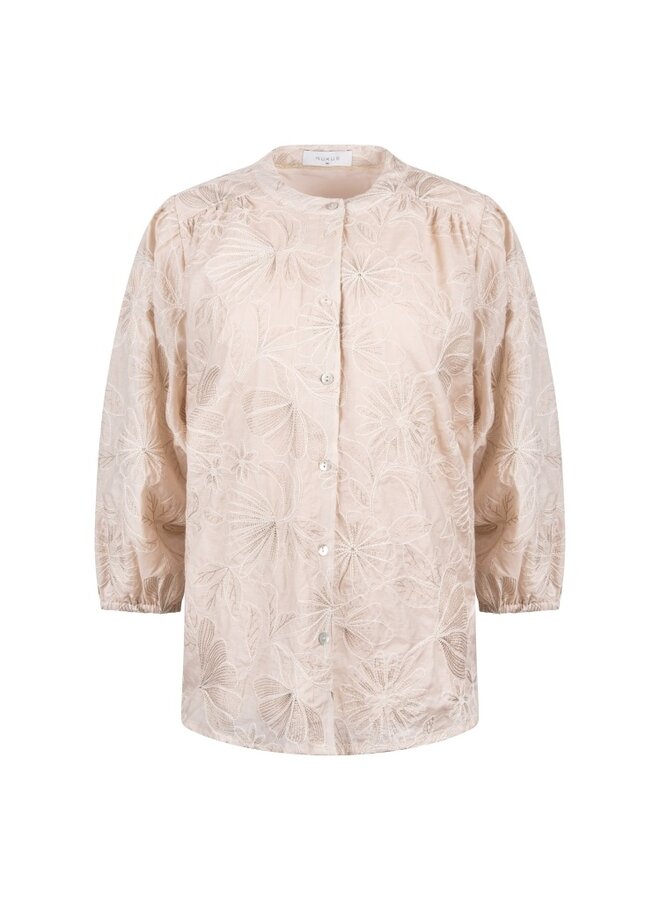 NKS02208 9 Nukus Lynn Blouse Embroidery Sand