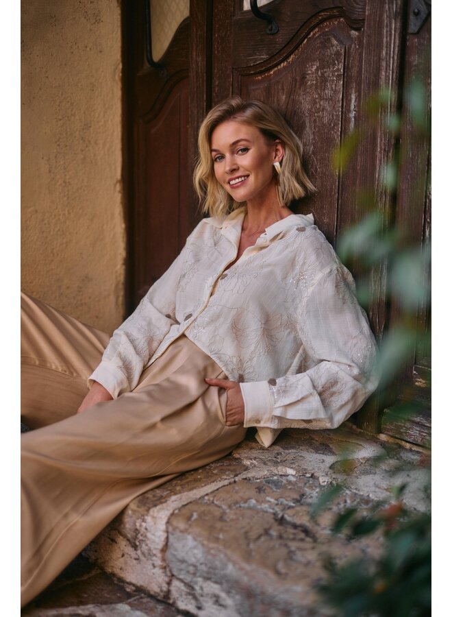 NKS02167 17 Nukus Adora Blouse Embroidery Off White