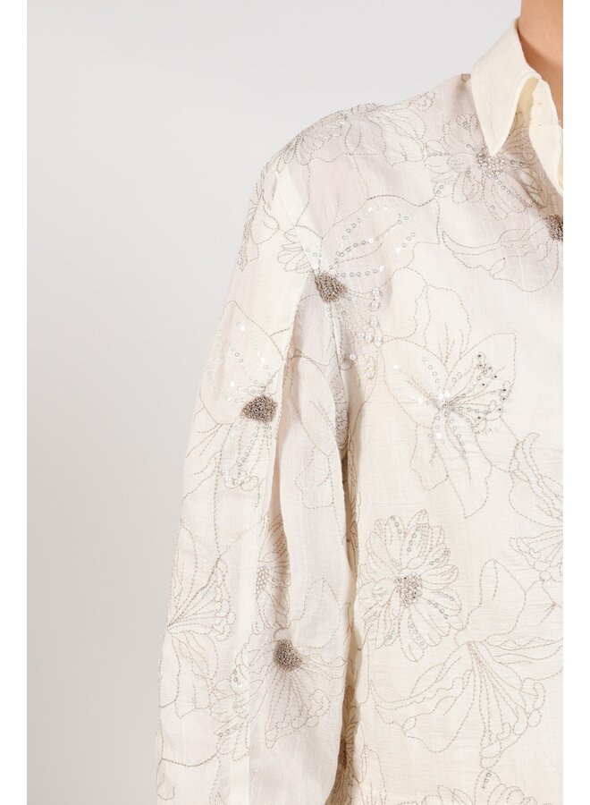 NKS02167 17 Nukus Adora Blouse Embroidery Off White