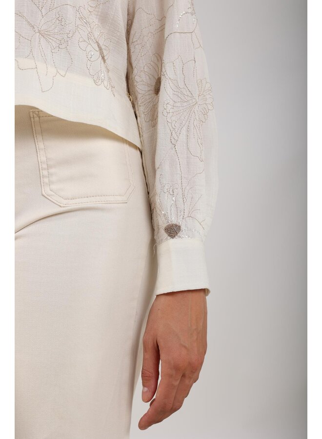 NKS02167 17 Nukus Adora Blouse Embroidery Off White