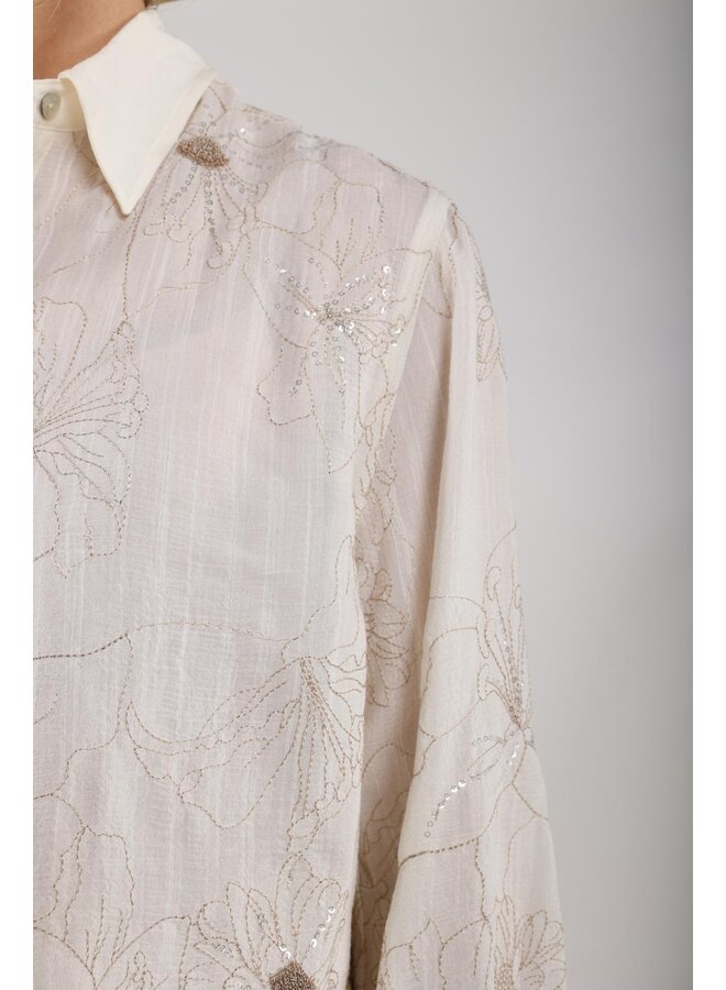 NKS02167 17 Nukus Adora Blouse Embroidery Off White