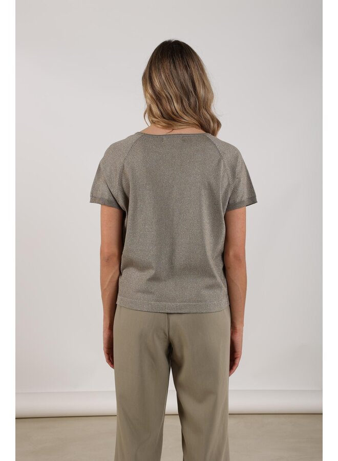 NKS01085 350 Nukus Anita Top Lurex Army