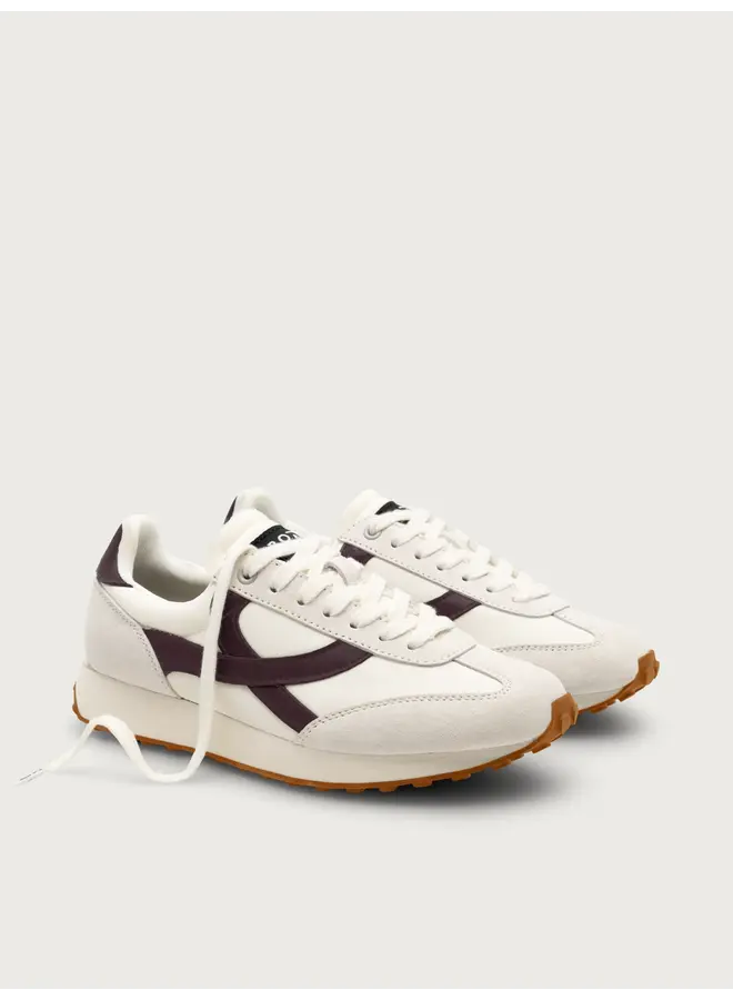 Boax studio SNEAKERS WOMAN HOMERUN WHITE / BROWN SUEDE / LEATHER / NYLON