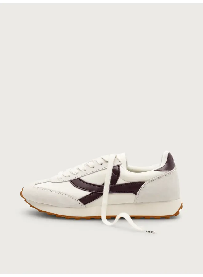 Boax studio SNEAKERS WOMAN HOMERUN WHITE / BROWN SUEDE / LEATHER / NYLON