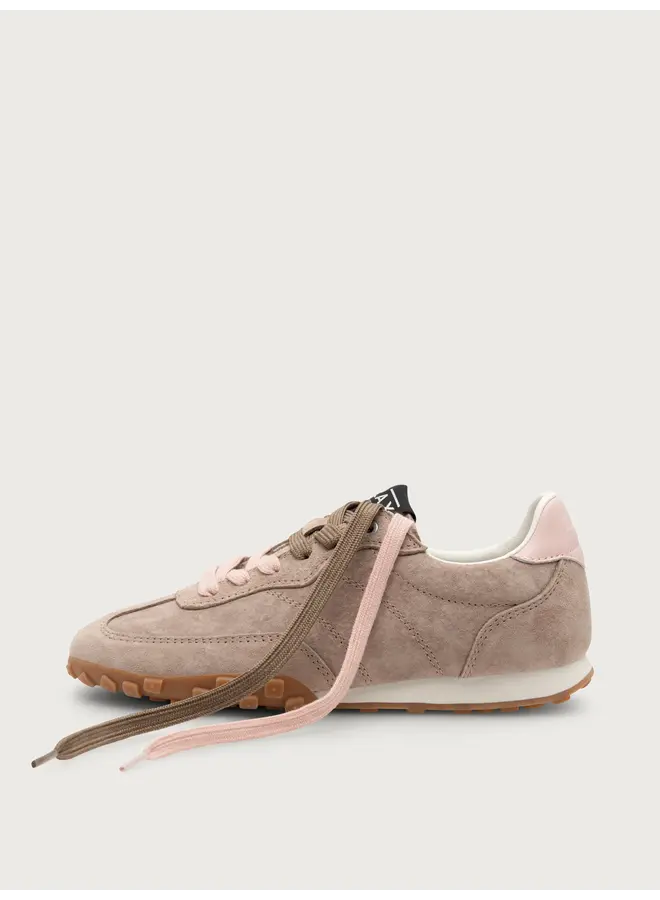 Boax studio SNEAKERS WOMAN STRIKE TAUPE LEATHER SUEDE