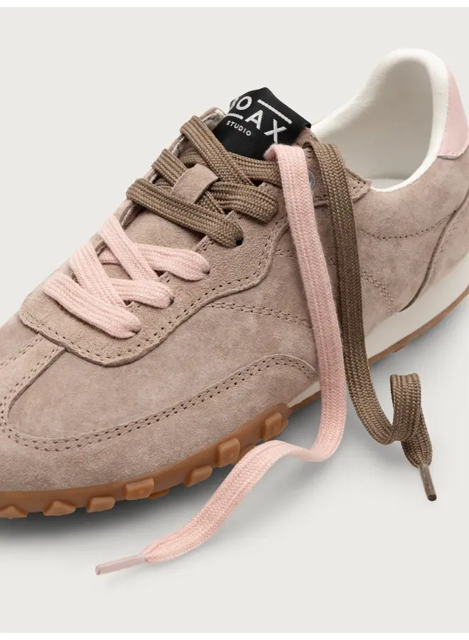 Boax studio SNEAKERS WOMAN STRIKE TAUPE LEATHER SUEDE