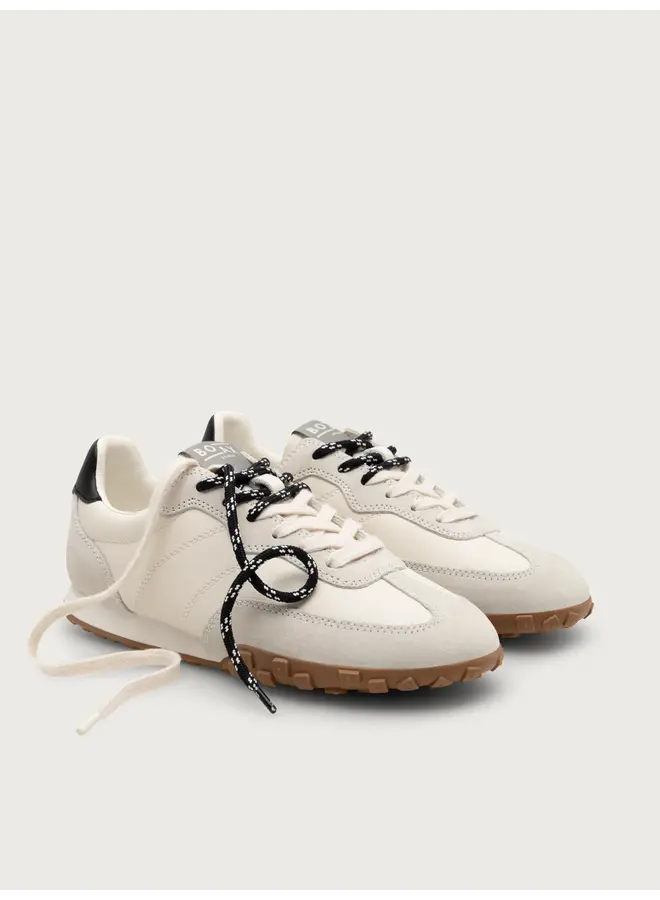 Boax studio SNEAKERS WOMAN STRIKE WHITE/BLACK LEATHER