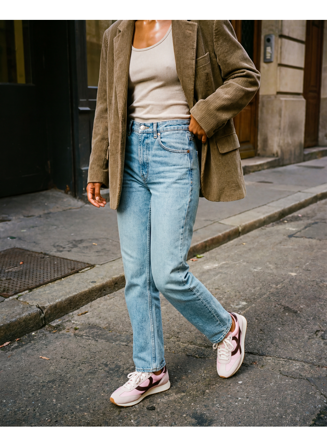 Boax studio SNEAKERS WOMAN HOMERUN WHITE / BROWN SUEDE / LEATHER / NYLON