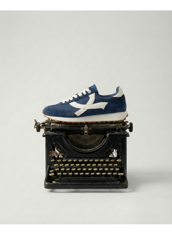 Boax studio SNEAKERS WOMAN HOMERUN NAVY BLUE / WHITE SUEDE / LEATHER / NYLON