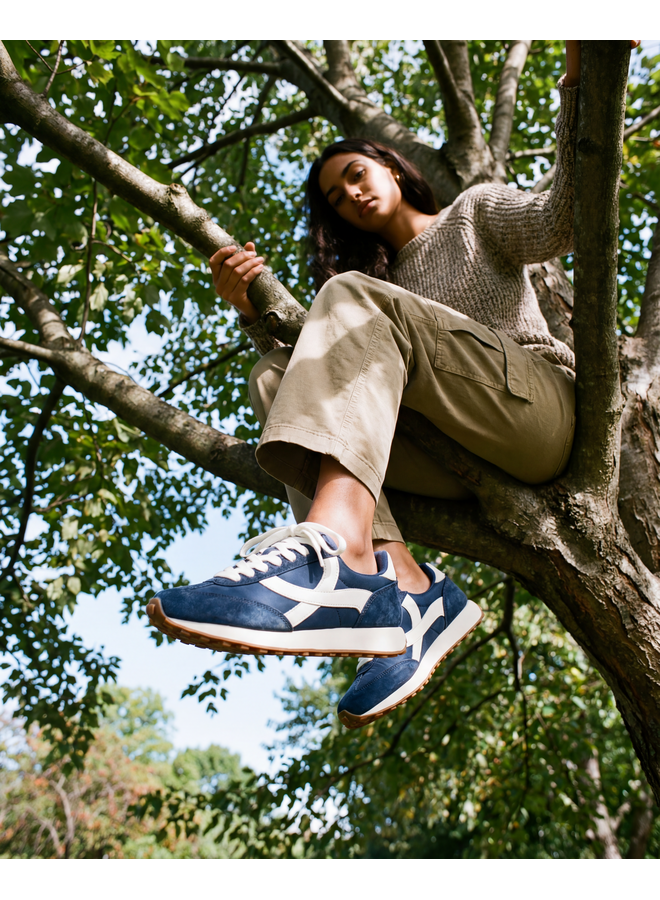 Boax studio SNEAKERS WOMAN HOMERUN NAVY BLUE / WHITE SUEDE / LEATHER / NYLON