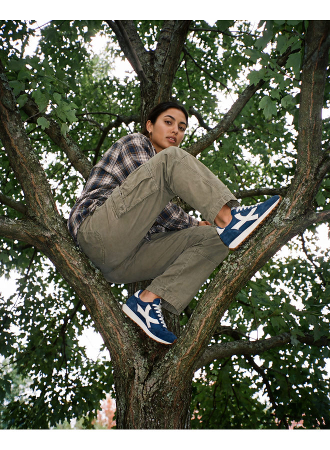 Boax studio SNEAKERS WOMAN HOMERUN NAVY BLUE / WHITE SUEDE / LEATHER / NYLON