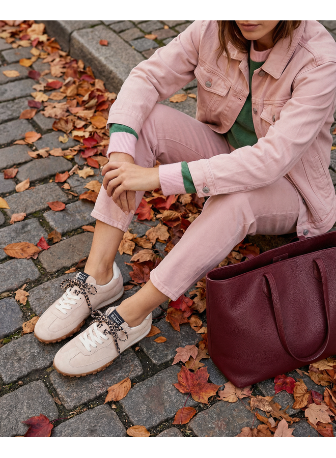 Boax studio SNEAKERS WOMAN STRIKE NUDE LEATHER SUEDE