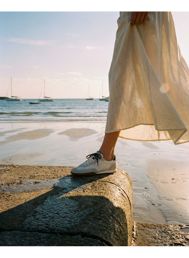 Boax studio SNEAKERS WOMAN STRIKE WHITE/BLACK LEATHER