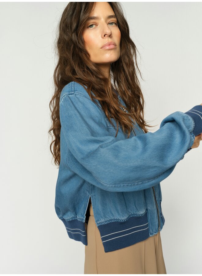 176620 405 Mos Mosh MM Cate Onyx Jacket Light Blue Denim