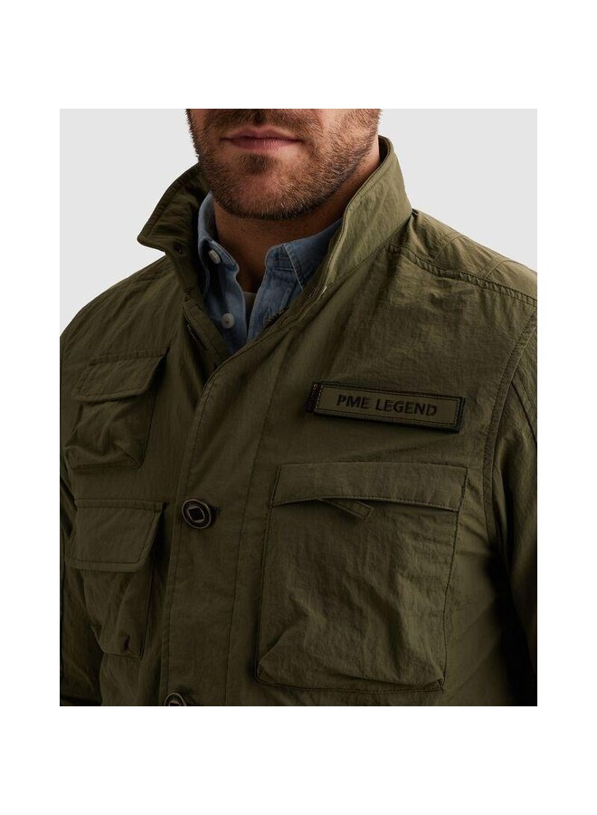 PJA2602127 6415 PME Legend Semi long jacket CARGOYET - Slubber Ivy Green