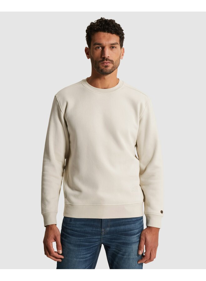 CSW2602405 7178 Cast Iron Long sleeve r-neck relaxed fit graphic White Onyx