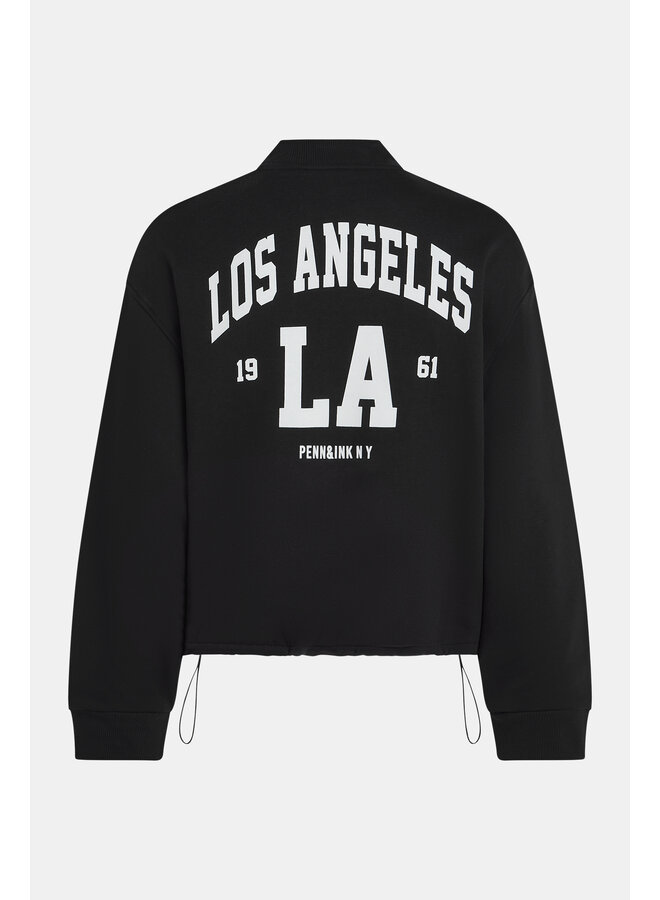 S26T1230 90-05 Penn en Ink Cardigan print black ecru