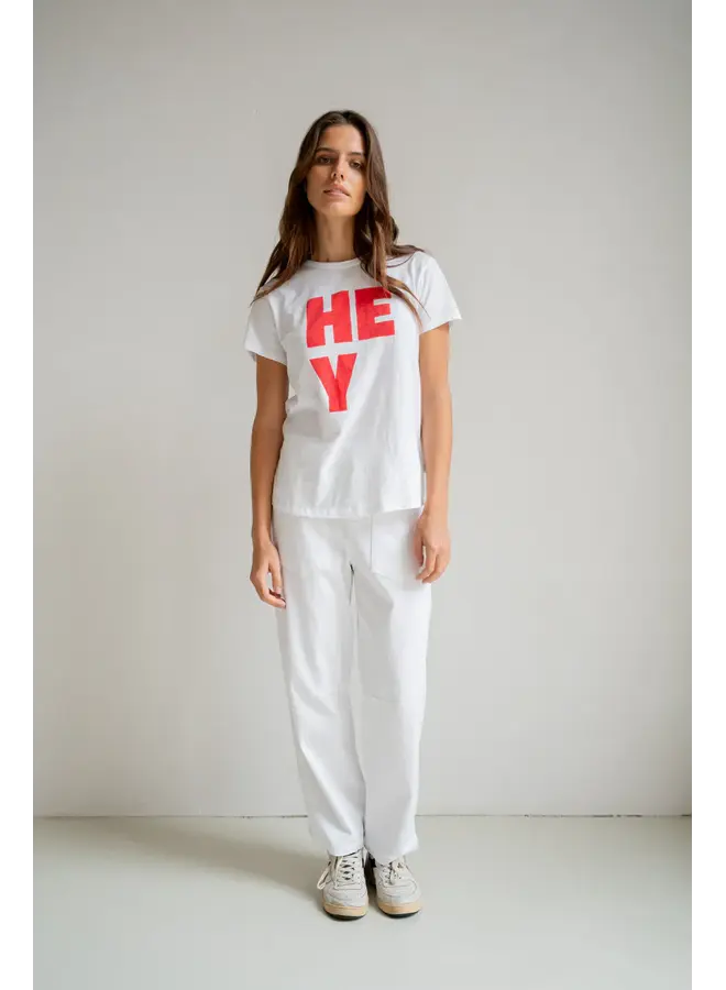 S26F1805 01-330 Penn en Ink T-shirt print white tomato