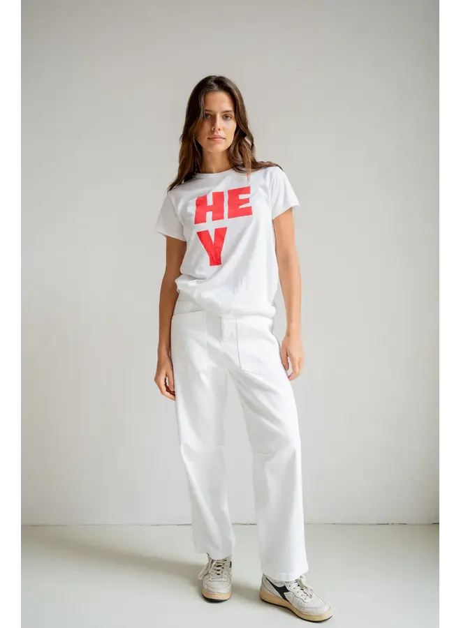 S26F1805 01-330 Penn en Ink T-shirt print white tomato