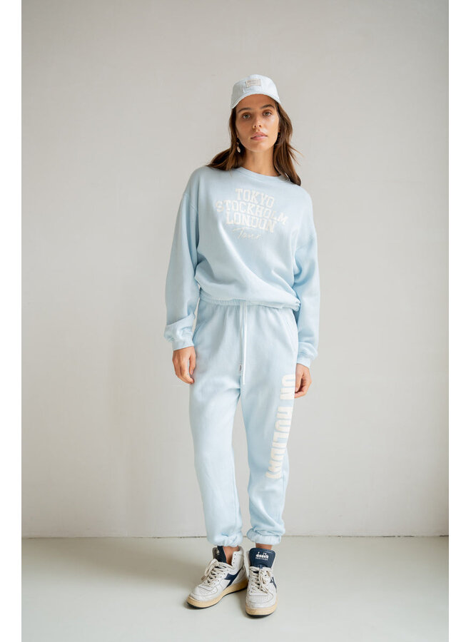 S26F1828 568-05 Penn en Ink Trousers print skyrider ecru