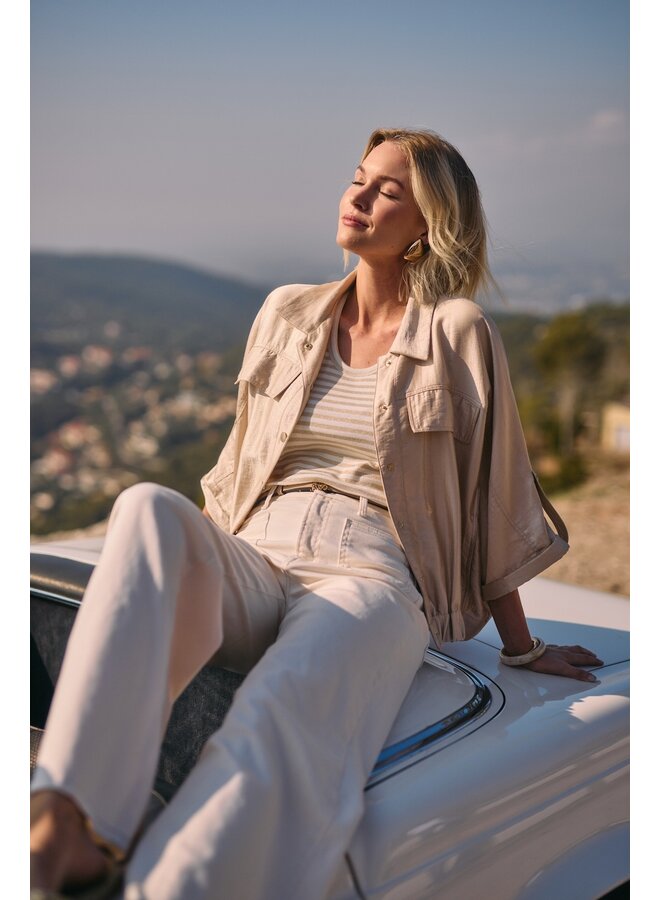 NKS01168 126 Nukus Steffie Singlet Lurex Offwhite/Gold