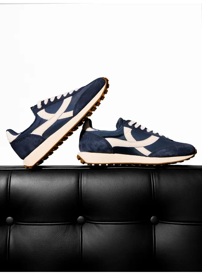 Boax studio SNEAKERS WOMAN HOMERUN NAVY BLUE / WHITE SUEDE / LEATHER / NYLON