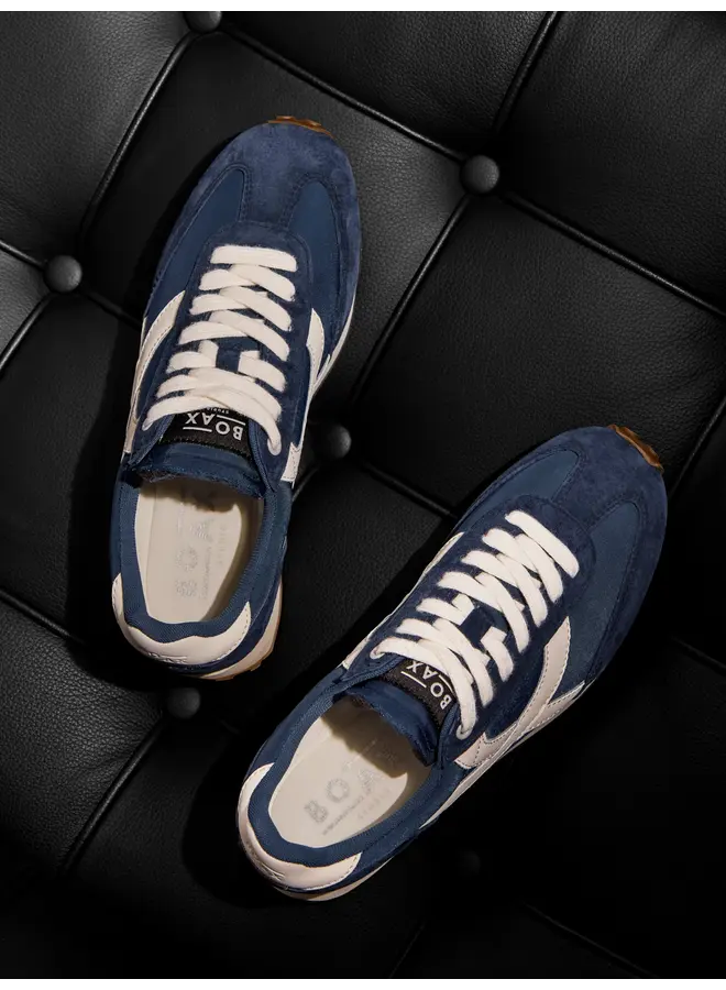 Boax studio SNEAKERS WOMAN HOMERUN NAVY BLUE / WHITE SUEDE / LEATHER / NYLON