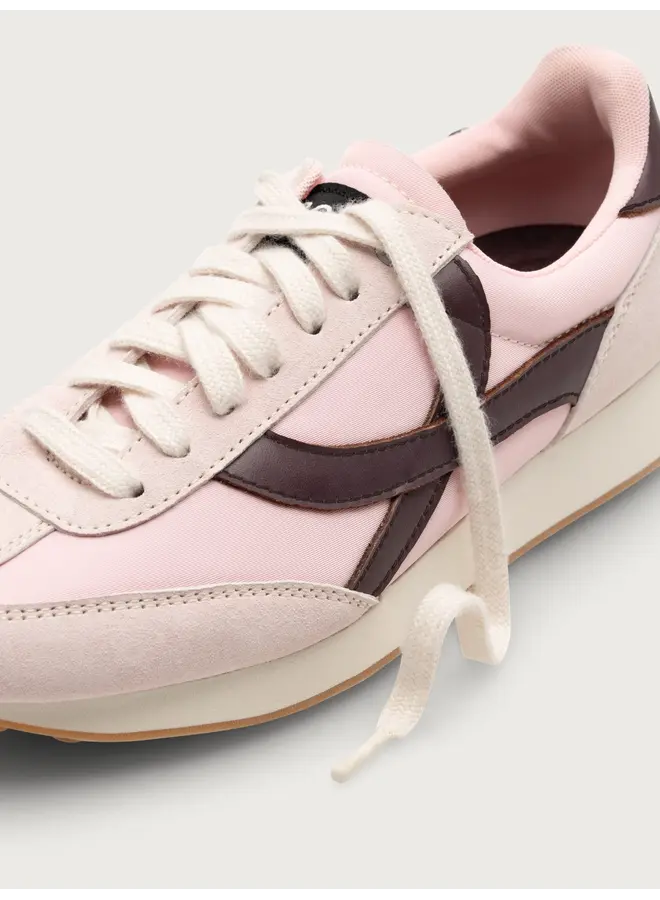 Boax studio SNEAKERS WOMAN HOMERUN PINK / BROWN SUEDE / LEATHER / NYLON