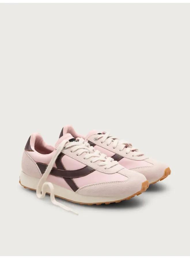 Boax studio SNEAKERS WOMAN HOMERUN PINK / BROWN SUEDE / LEATHER / NYLON