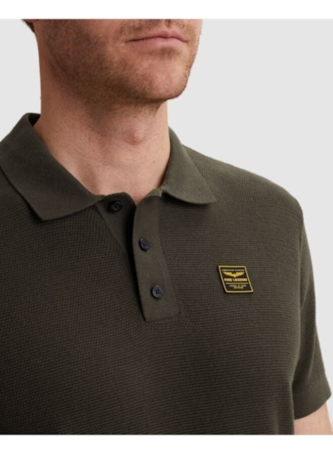 PPSS2602853 8039 PME Legend Short sleeve polo cotton structure Beluga