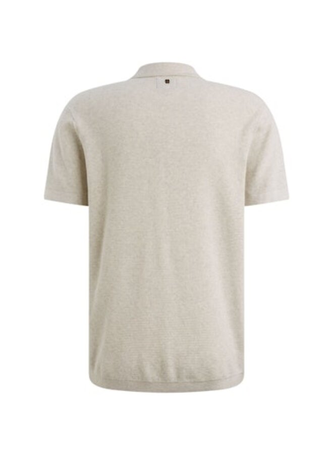 PPSS2602853 910 PME Legend Short sleeve polo cotton structure Bone White Melee