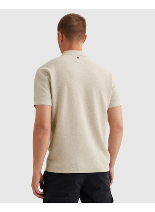 PPSS2602853 910 PME Legend Short sleeve polo cotton structure Bone White Melee