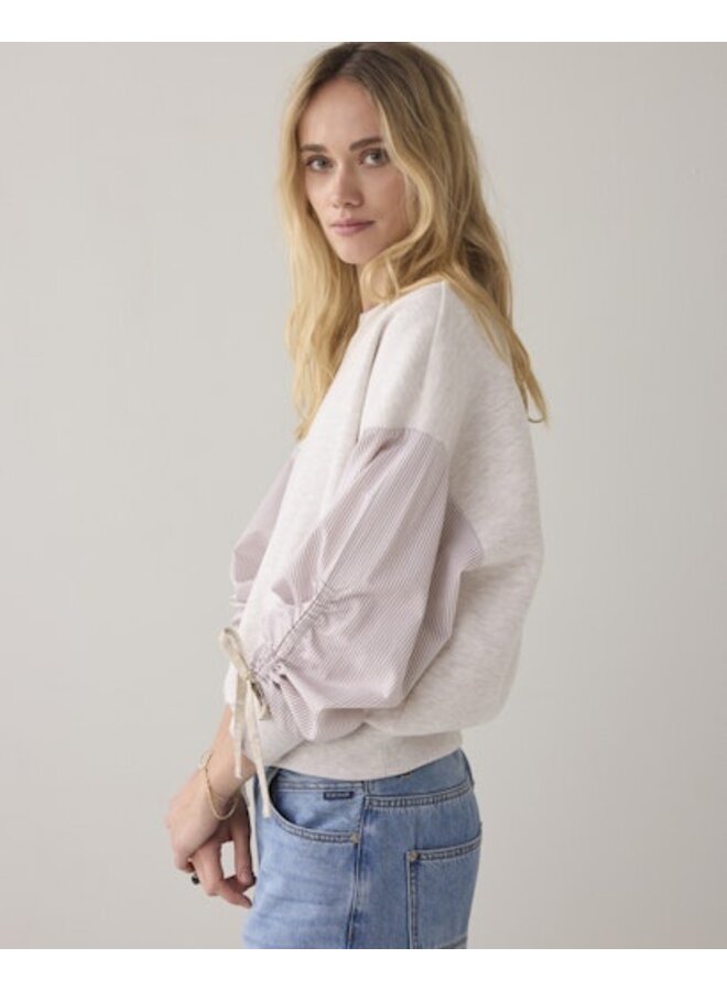 3s5190-30634 123 Summum Jersey Melange sweat  Ivorymelange