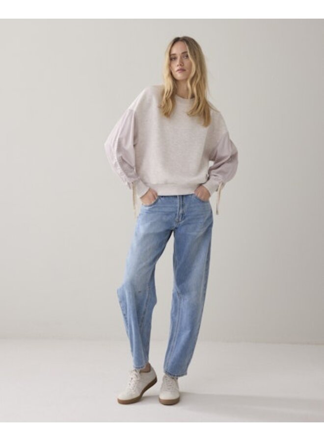 3s5190-30634 123 Summum Jersey Melange sweat  Ivorymelange