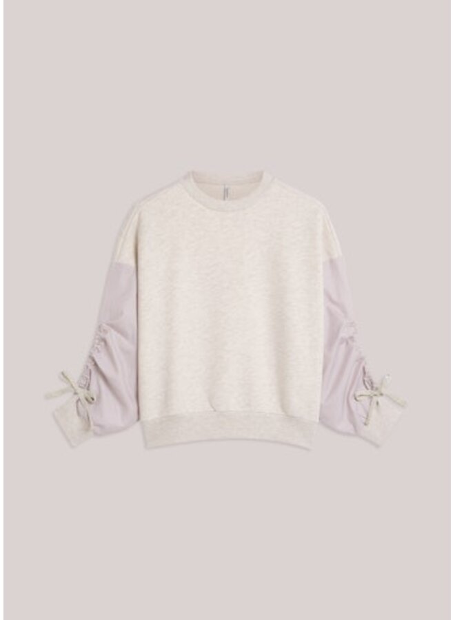 3s5190-30634 123 Summum Jersey Melange sweat  Ivorymelange