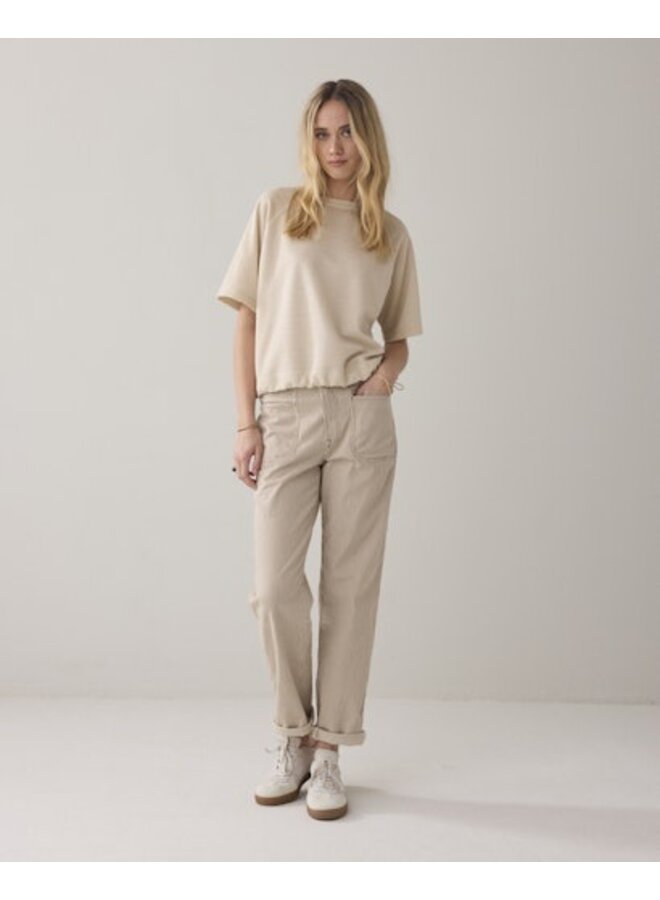 3s5275-30755 122 Summum Top Boxy tee sparkle  Ivory