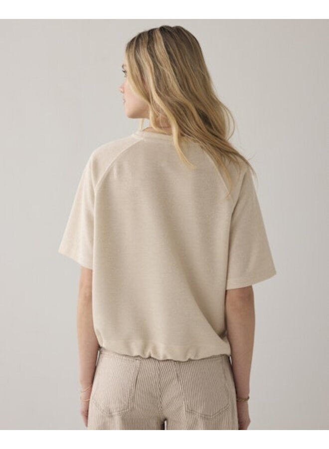 3s5275-30755 122 Summum Top Boxy tee sparkle  Ivory