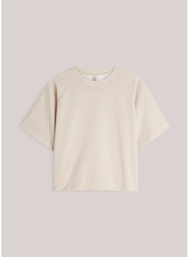 3s5275-30755 122 Summum Top Boxy tee sparkle  Ivory