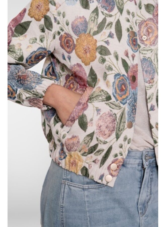 65090-26 720 Geisha Bomber jacket leaves sand/green/gold