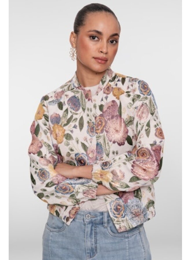 65090-26 720 Geisha Bomber jacket leaves sand/green/gold