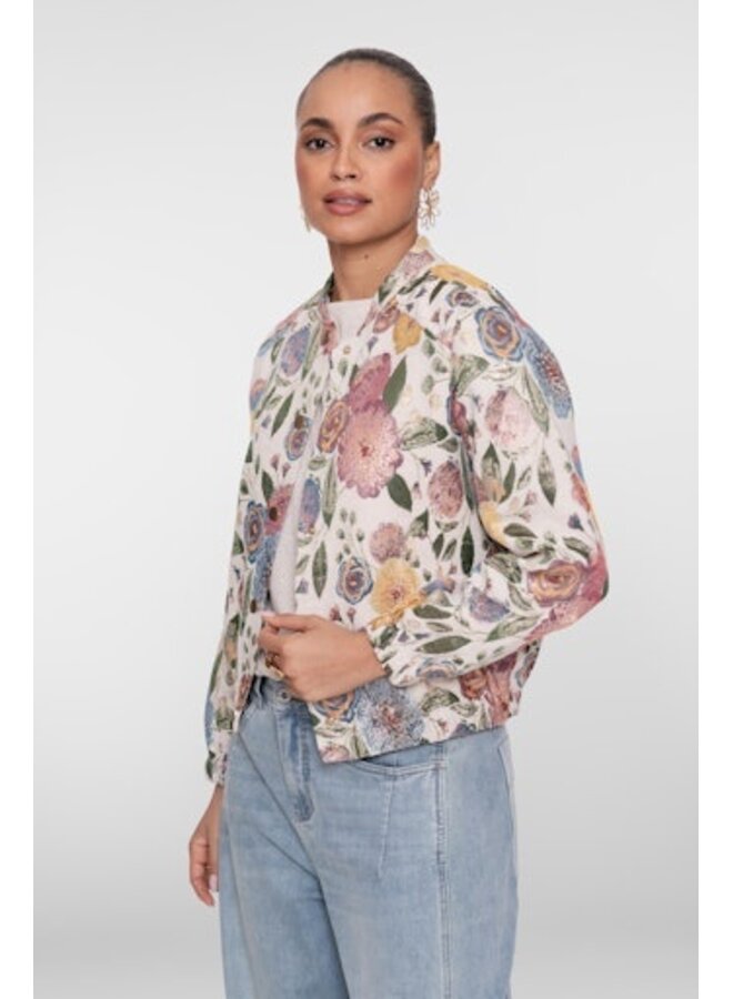 65090-26 720 Geisha Bomber jacket leaves sand/green/gold