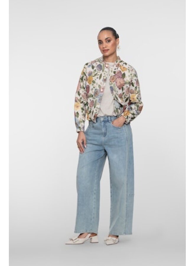 65090-26 720 Geisha Bomber jacket leaves sand/green/gold